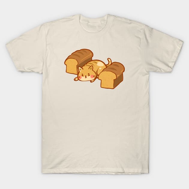 Cat bread T-Shirt by vooolatility